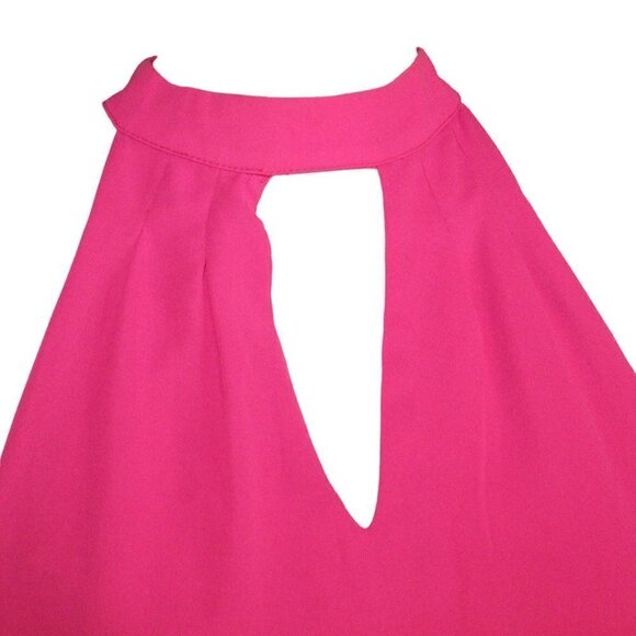 Bar III / Bar 3 Candy Pop Day and Night pink High Neck Flowy Women’s M Tank - Picture 6 of 8